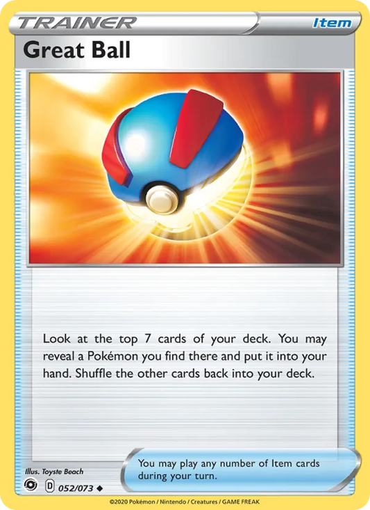 Great Ball 52/73  - Reverse Holofoil Champion's Path - Uncommon