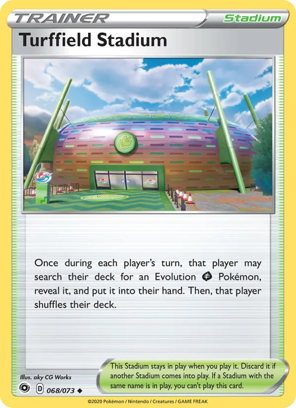 Turffield Stadium 68/73  - Reverse Holofoil Champion's Path - Uncommon