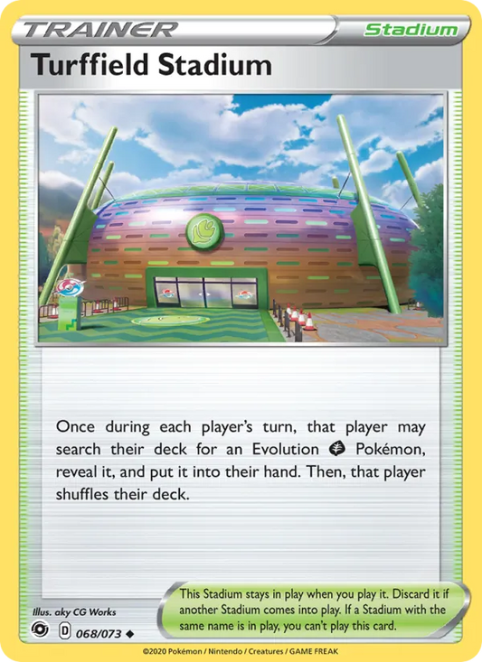 Turffield Stadium 68/73  - Reverse Holofoil Champion's Path - Uncommon