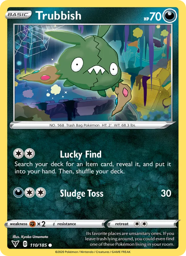 Trubbish 110/185  - Reverse Holofoil SWSH04 Vivid Voltage - Common