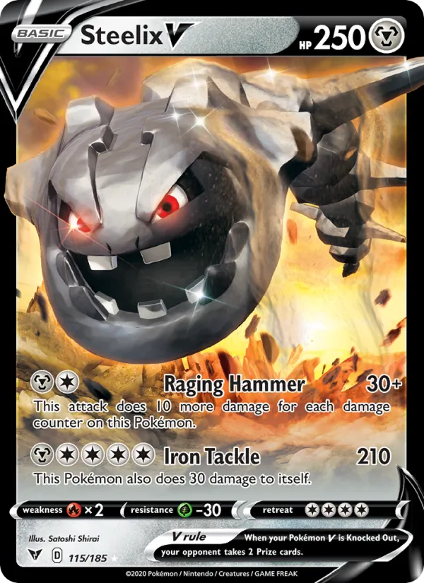 Steelix V 115/185  - Holofoil SWSH04 Vivid Voltage - Holo Rare V
