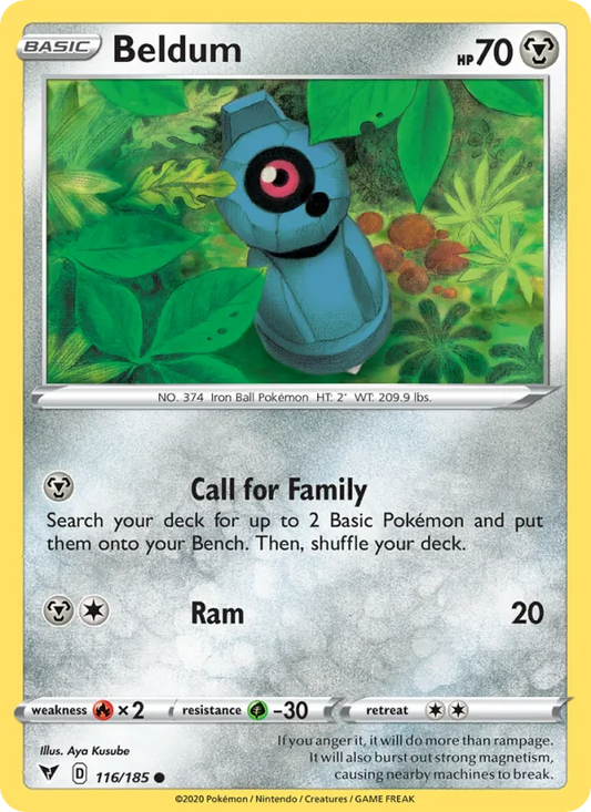 Beldum 116/185  - Reverse Holofoil SWSH04 Vivid Voltage - Common