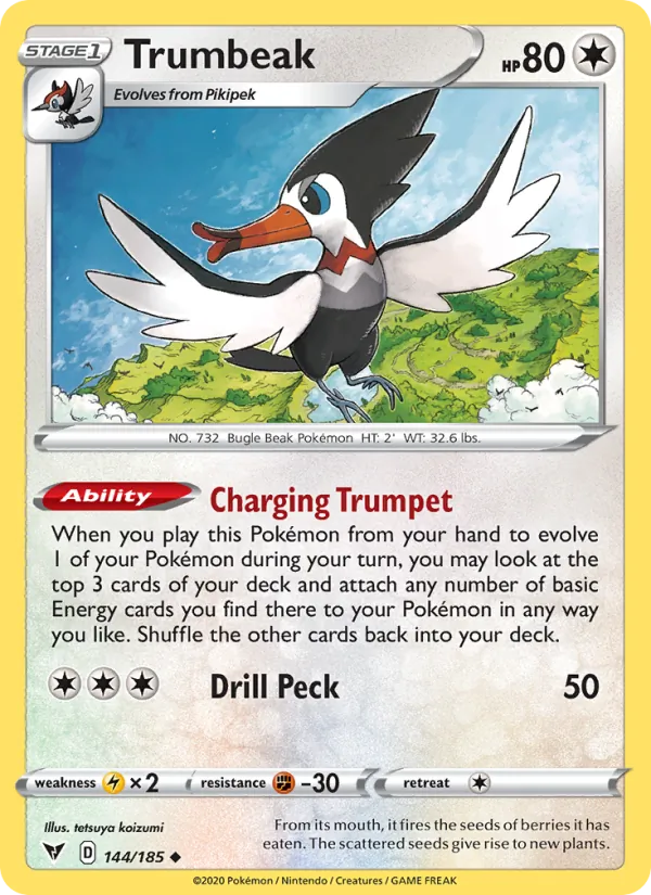 Trumbeak 144/185  - Reverse Holofoil SWSH04 Vivid Voltage - Uncommon