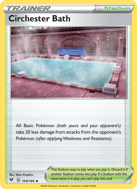Circhester Bath 150/185  - Reverse Holofoil SWSH04 Vivid Voltage - Uncommon