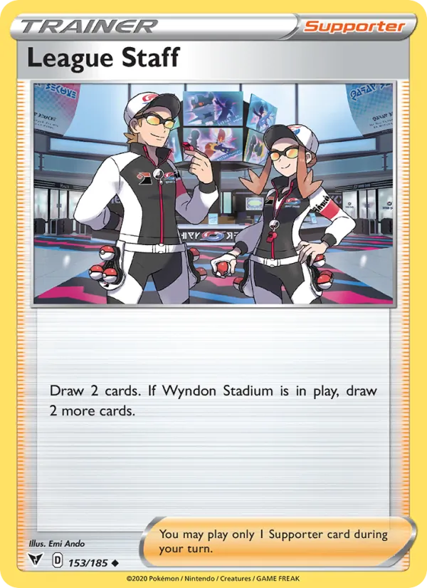 League Staff 153/185  - Reverse Holofoil SWSH04 Vivid Voltage - Uncommon