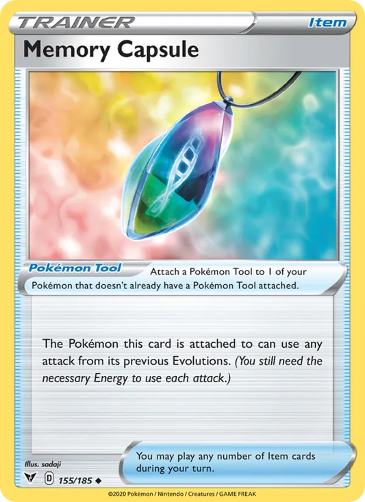 Memory Capsule 155/185  - Reverse Holofoil SWSH04 Vivid Voltage - Uncommon