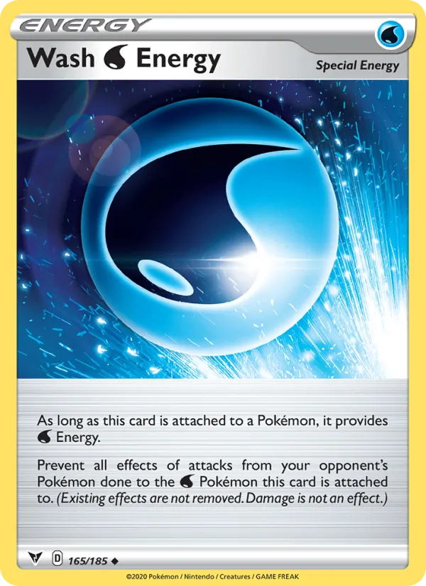 Wash Water Energy 165/185  - Reverse Holofoil SWSH04 Vivid Voltage - Uncommon