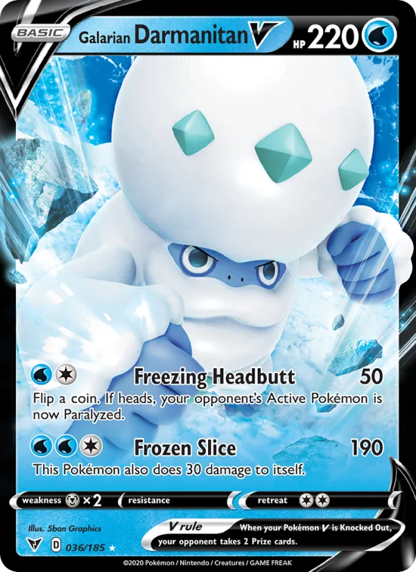 Galarian Darmanitan V 36/185  - Holofoil SWSH04 Vivid Voltage - Holo Rare V