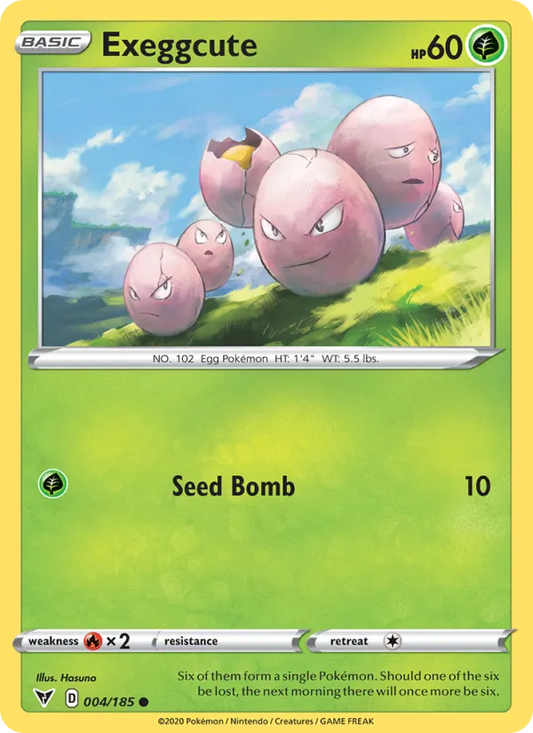 Exeggcute 4/185  - Reverse Holofoil SWSH04 Vivid Voltage - Common