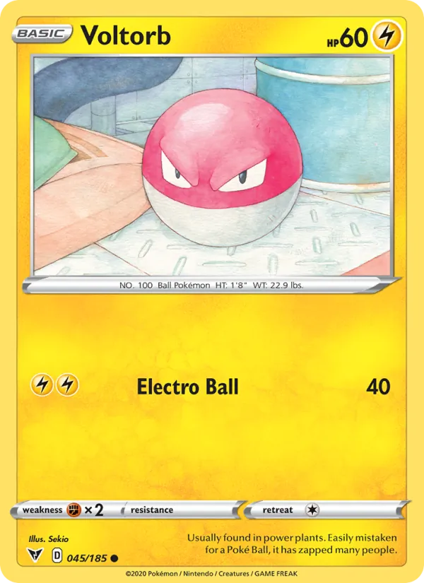 Voltorb 45/185  - Reverse Holofoil SWSH04 Vivid Voltage - Common