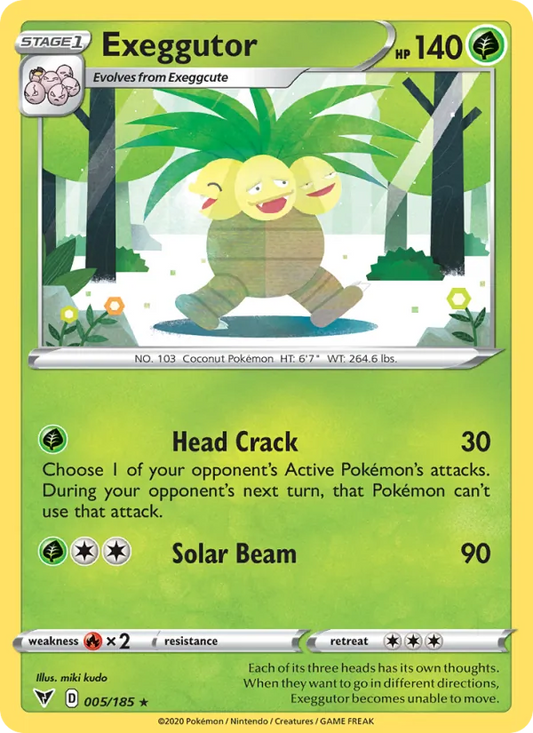 Exeggutor 5/185  - Reverse Holofoil SWSH04 Vivid Voltage - Rare