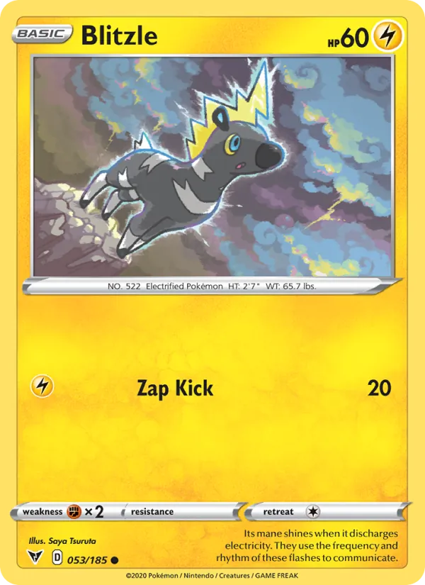 Blitzle 53/185  - Reverse Holofoil SWSH04 Vivid Voltage - Common