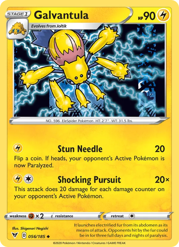 Galvantula 56/185  - Reverse Holofoil SWSH04 Vivid Voltage - Uncommon