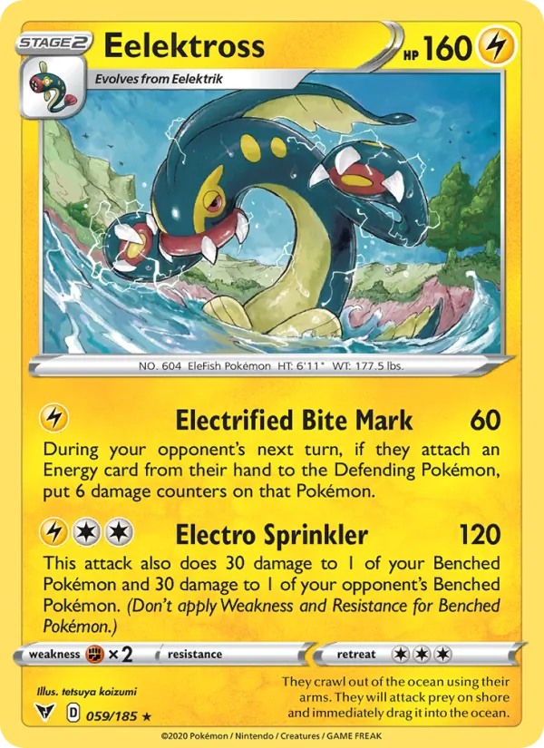 Eelektross 59/185  - Reverse Holofoil SWSH04 Vivid Voltage - Rare