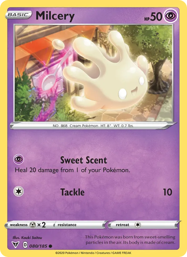 Milcery 80/185  - Reverse Holofoil SWSH04 Vivid Voltage - Common