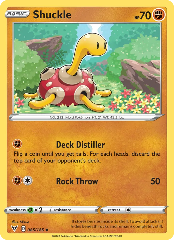 Shuckle 85/185  - Reverse Holofoil SWSH04 Vivid Voltage - Uncommon
