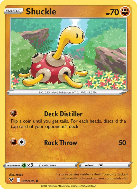 Shuckle 85/185  - Reverse Holofoil SWSH04 Vivid Voltage - Uncommon