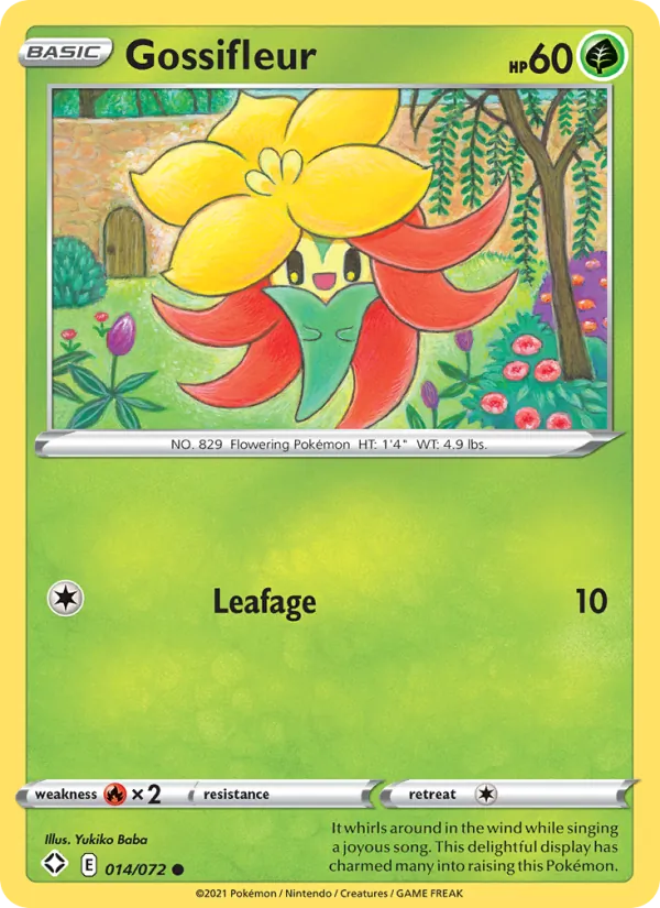 Gossifleur 14/72  - Reverse Holofoil Shining Fates - Common