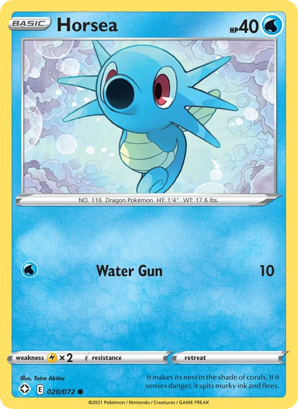 Horsea 20/72  - Reverse Holofoil Shining Fates - Common