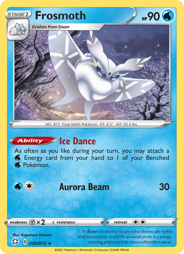 Frosmoth 30/72  - Reverse Holofoil Shining Fates - Holo Rare