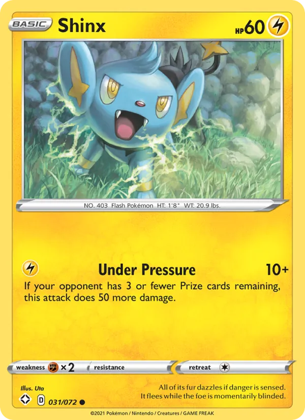Shinx 31/72  - Reverse Holofoil Shining Fates - Common
