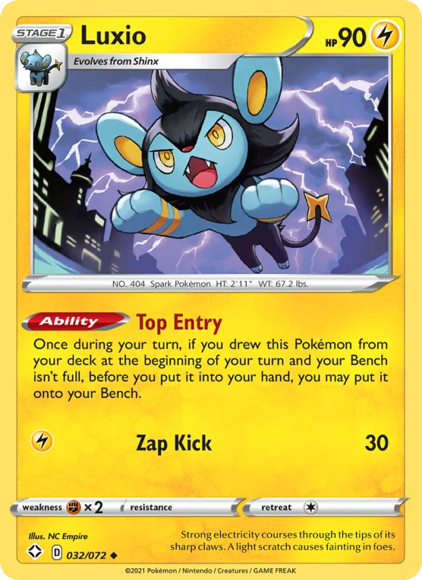 Luxio 32/72  - Reverse Holofoil Shining Fates - Uncommon