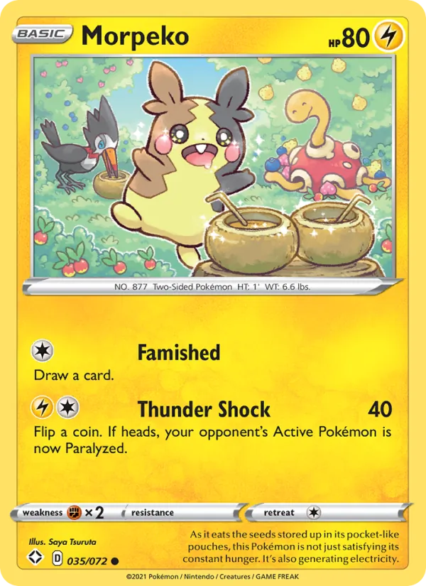 Morpeko 35/72  - Reverse Holofoil Shining Fates - Common
