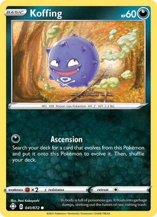 Koffing 41/72  - Reverse Holofoil Shining Fates - Common