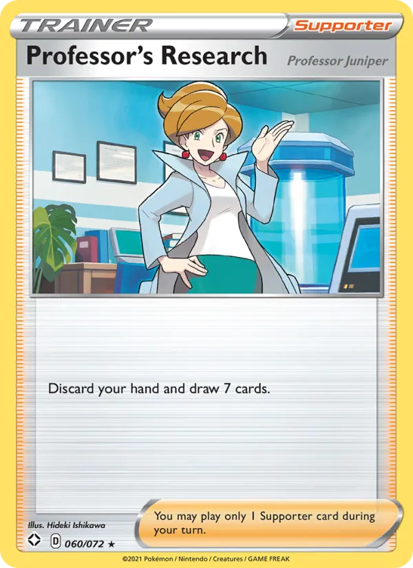 Professor's Research (Professor Juniper) 60/72  - Reverse Holofoil Shining Fates - Rare