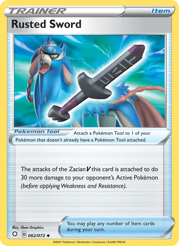 Rusted Sword 62/72  - Reverse Holofoil Shining Fates - Uncommon
