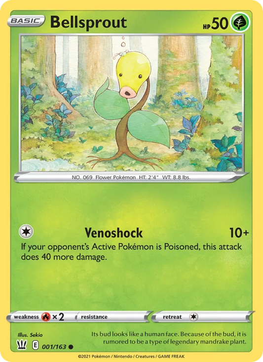 Bellsprout 1/163  - Reverse Holofoil SWSH05 Battle Styles - Common