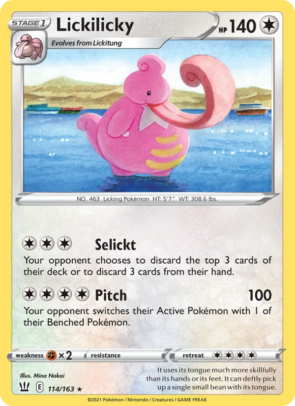 Lickilicky 114/163  - Reverse Holofoil SWSH05 Battle Styles - Rare
