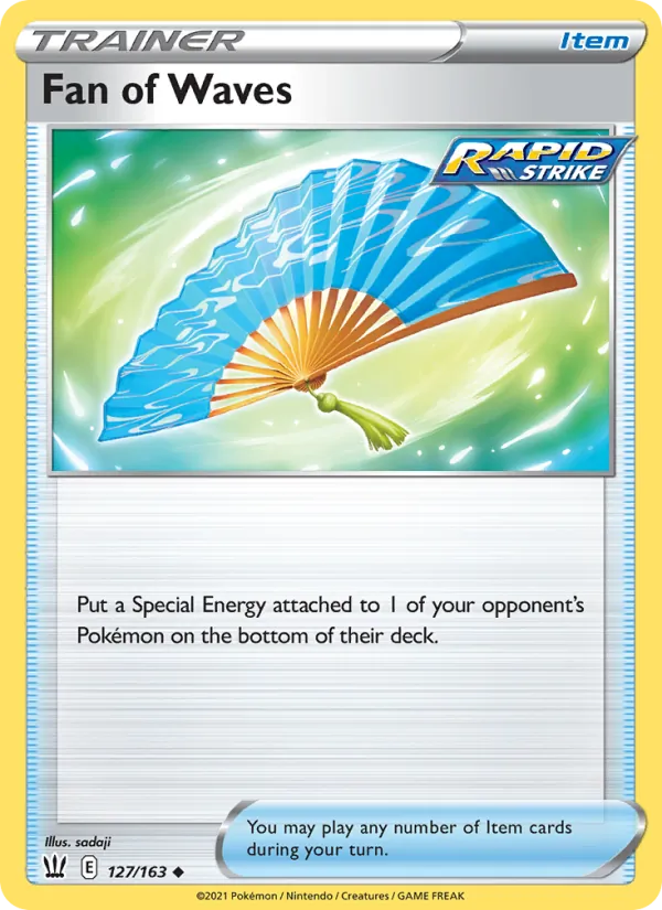 Fan of Waves 127/163  - Reverse Holofoil SWSH05 Battle Styles - Uncommon