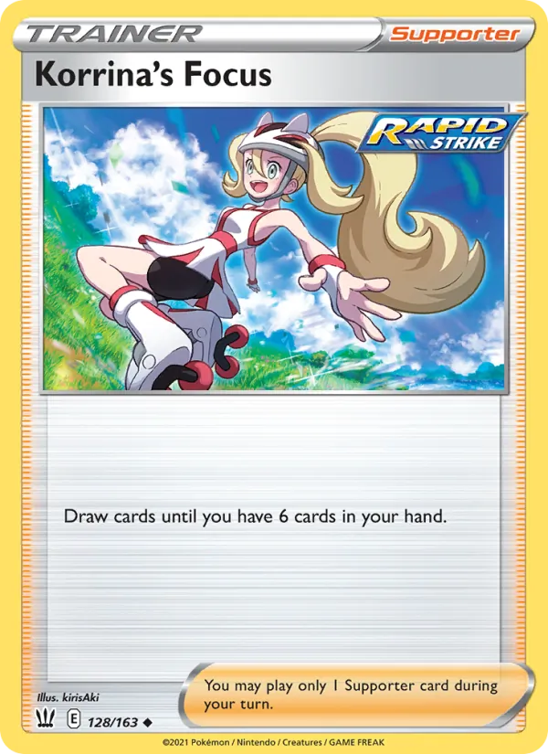 Korrina's Focus 128/163  - Reverse Holofoil SWSH05 Battle Styles - Uncommon