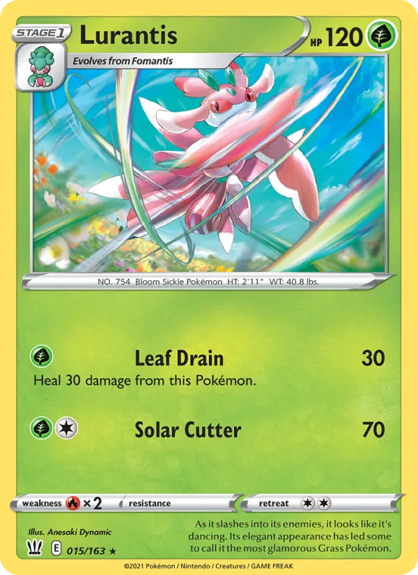 Lurantis 15/163  - Reverse Holofoil SWSH05 Battle Styles - Rare