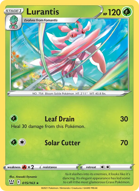 Lurantis 15/163  - Reverse Holofoil SWSH05 Battle Styles - Rare