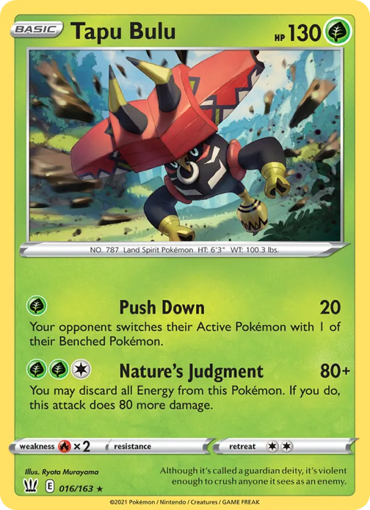 Tapu Bulu 16/163  - Holofoil SWSH05 Battle Styles - Holo Rare