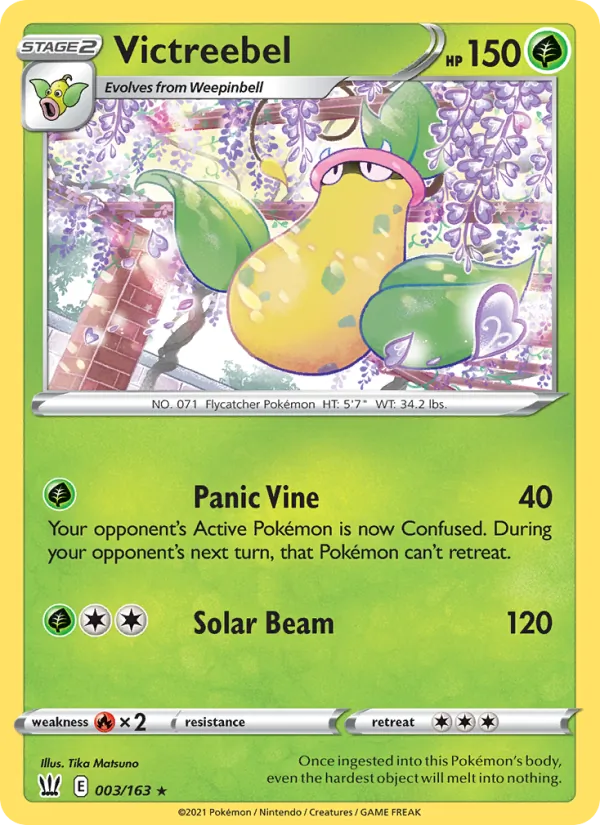 Victreebel 3/163  - Reverse Holofoil SWSH05 Battle Styles - Rare