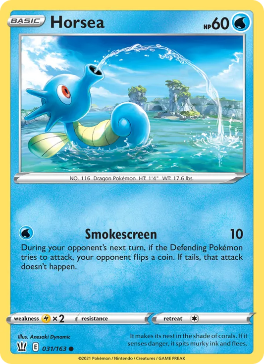 Horsea 31/163  - Reverse Holofoil SWSH05 Battle Styles - Common