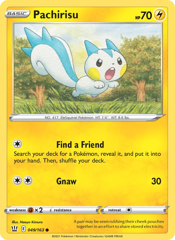 Pachirisu 49/163  - Reverse Holofoil SWSH05 Battle Styles - Common