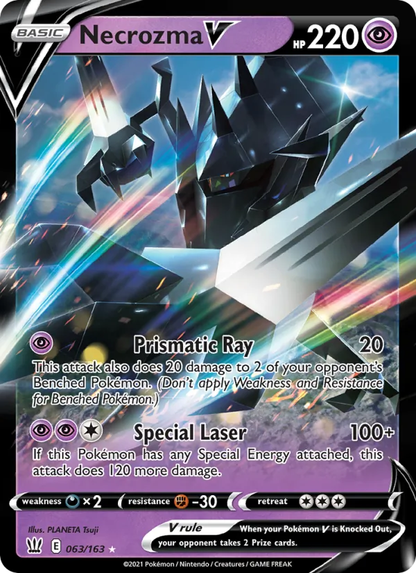 Necrozma V 63/163  - Holofoil SWSH05 Battle Styles - Holo Rare V