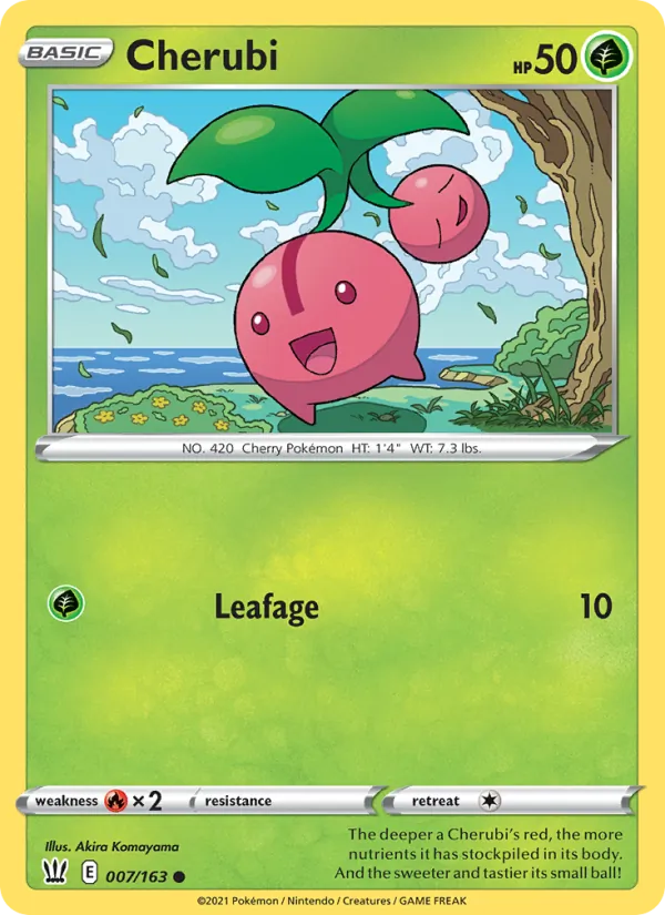 Cherubi 7/163  - Reverse Holofoil SWSH05 Battle Styles - Common