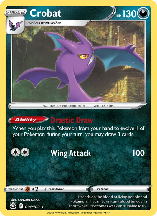 Crobat 91/163  - Holofoil SWSH05 Battle Styles - Holo Rare