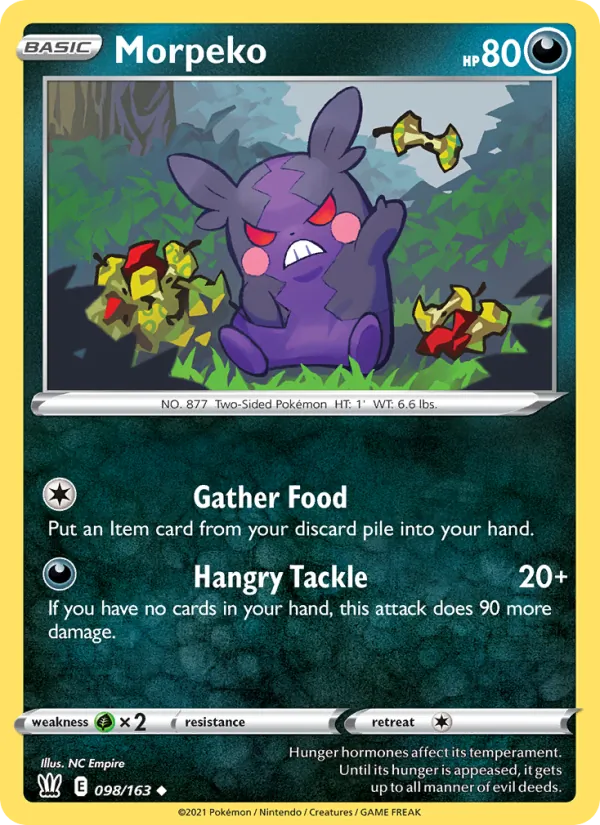 Morpeko 98/163  - Reverse Holofoil SWSH05 Battle Styles - Uncommon