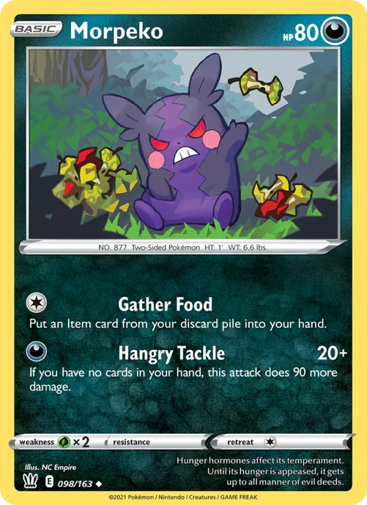 Morpeko 98/163  - Reverse Holofoil SWSH05 Battle Styles - Uncommon