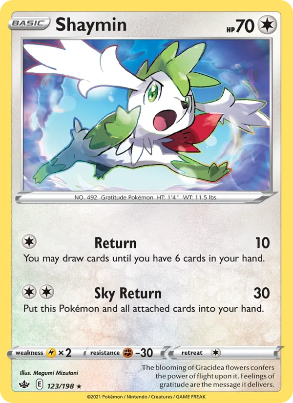 Shaymin 123/198  - Holofoil SWSH06 Chilling Reign - Holo Rare
