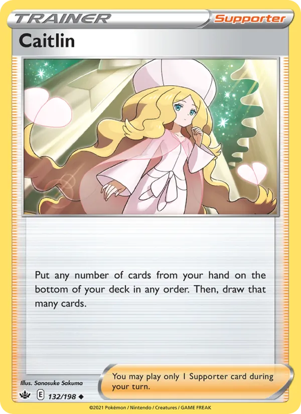 Caitlin 132/198  - Reverse Holofoil SWSH06 Chilling Reign - Uncommon