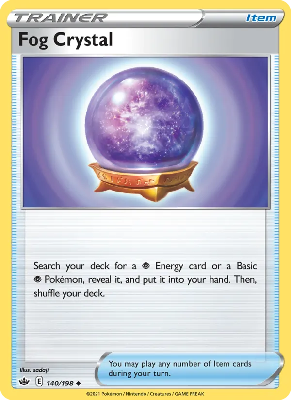 Fog Crystal 140/198  - Reverse Holofoil SWSH06 Chilling Reign - Uncommon