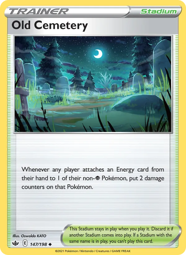 Old Cemetery 147/198  - Reverse Holofoil SWSH06 Chilling Reign - Uncommon