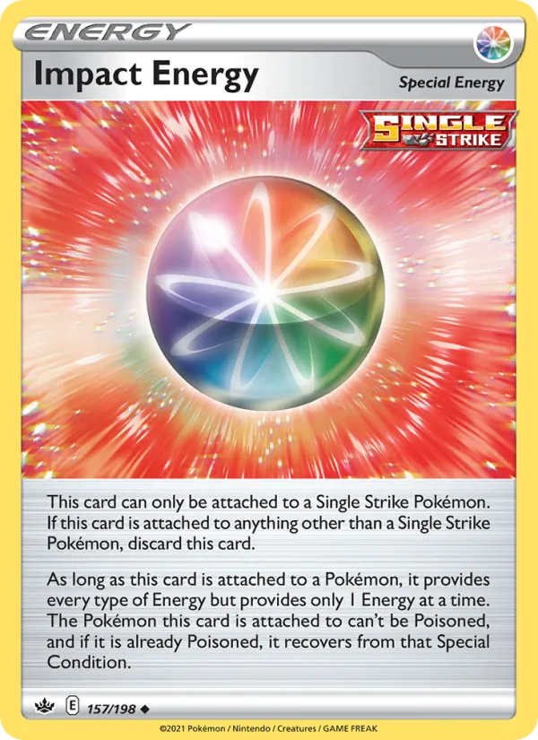 Impact Energy 157/198  - Reverse Holofoil SWSH06 Chilling Reign - Uncommon